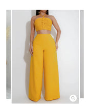 Load image into Gallery viewer, Knotted Halter Top&amp;Pants Set (YELLOW AVALIABLE ONLY)
