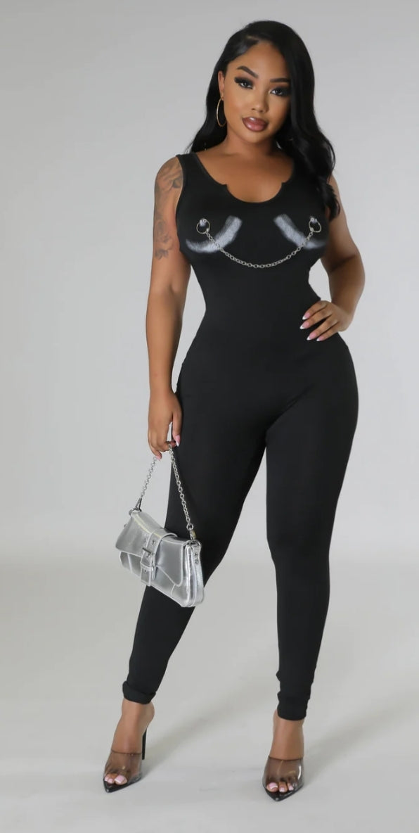 Chain detailed jumpsuit