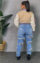 Load image into Gallery viewer, Wool varsity crop jacket
