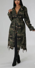 Load image into Gallery viewer, Camouflage coat w/belt
