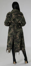 Load image into Gallery viewer, Camouflage coat w/belt
