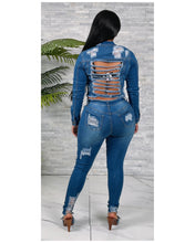 Load image into Gallery viewer, Heavy distressed jacket and pants set
