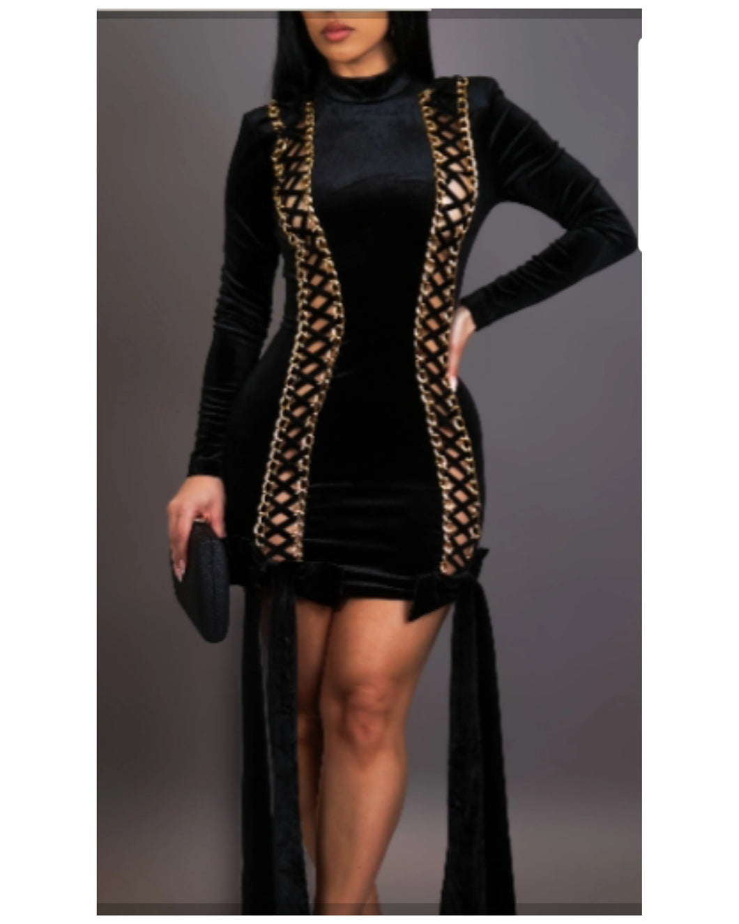 Tell me about it mini dress/ black
