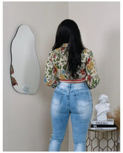Load image into Gallery viewer, Tapestry floral varsity jacket
