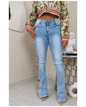 Load image into Gallery viewer, Tapestry side detail denim jeans
