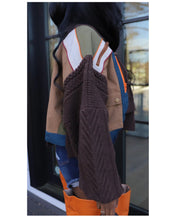 Load image into Gallery viewer, Zipper patch knit sweater (ONE SIZE ONLY)
