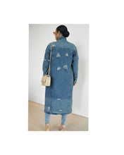 Load image into Gallery viewer, Denim Distressed Long Jacket
