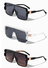 Load image into Gallery viewer, Flat Top One Piece Shield Lens Rectangle Glasses
