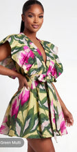Load image into Gallery viewer, V-NECK Ruffle Sleeve Waist Tie Wrap Mini Dress
