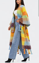 Load image into Gallery viewer, Multicolored Long Yellow Cardigan
