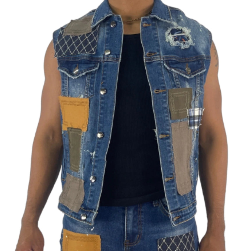 MEN'S Heavy Garment Denim Vest
