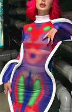 Load image into Gallery viewer, Long sleeve graphic dress
