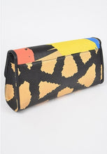 Load image into Gallery viewer, Animal print clutch with color palette
