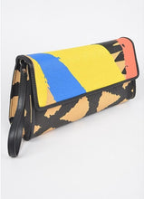 Load image into Gallery viewer, Animal print clutch with color palette
