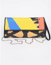 Load image into Gallery viewer, Animal print clutch with color palette
