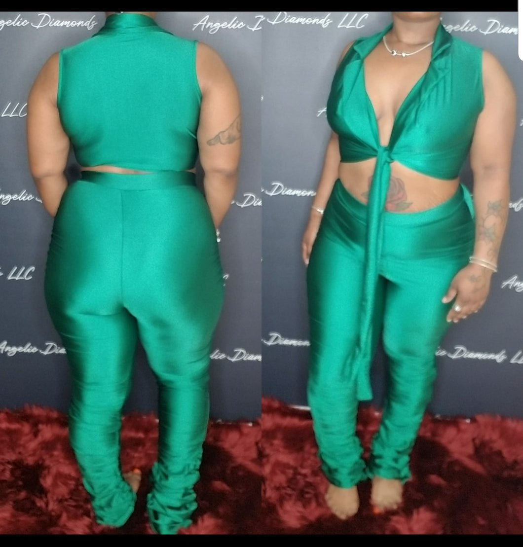 green 2 piece set