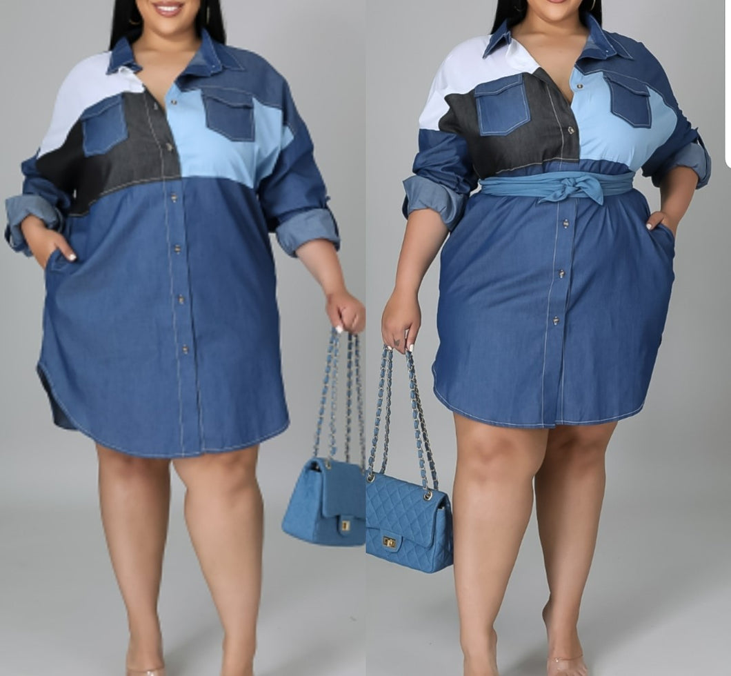 plus size jean dress
