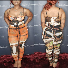 Load image into Gallery viewer, 2 piece orange jumpsuit
