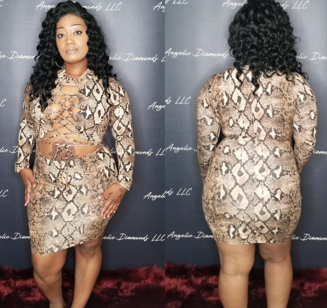 snake skin dress