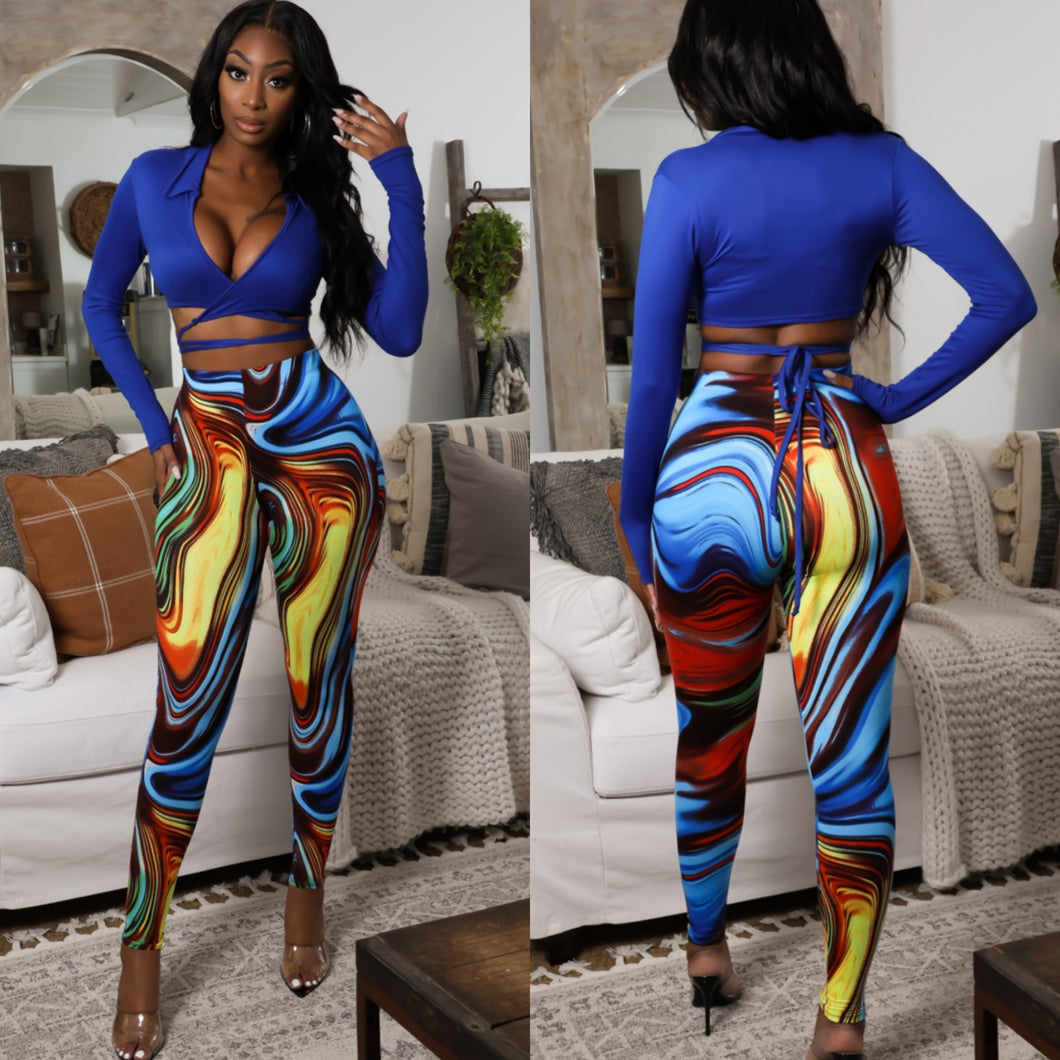 Crossing his mind legging set
