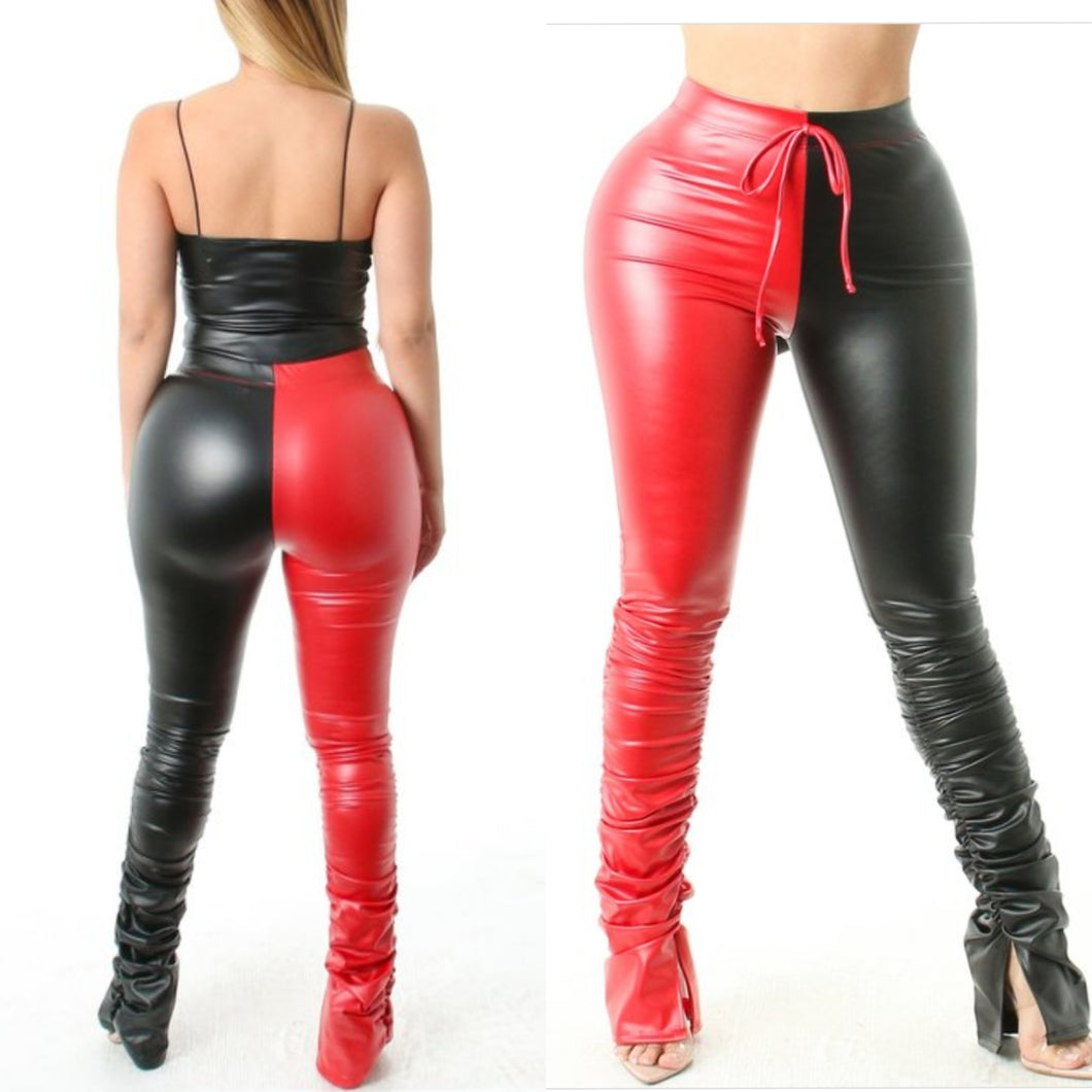 Red/ black  pants