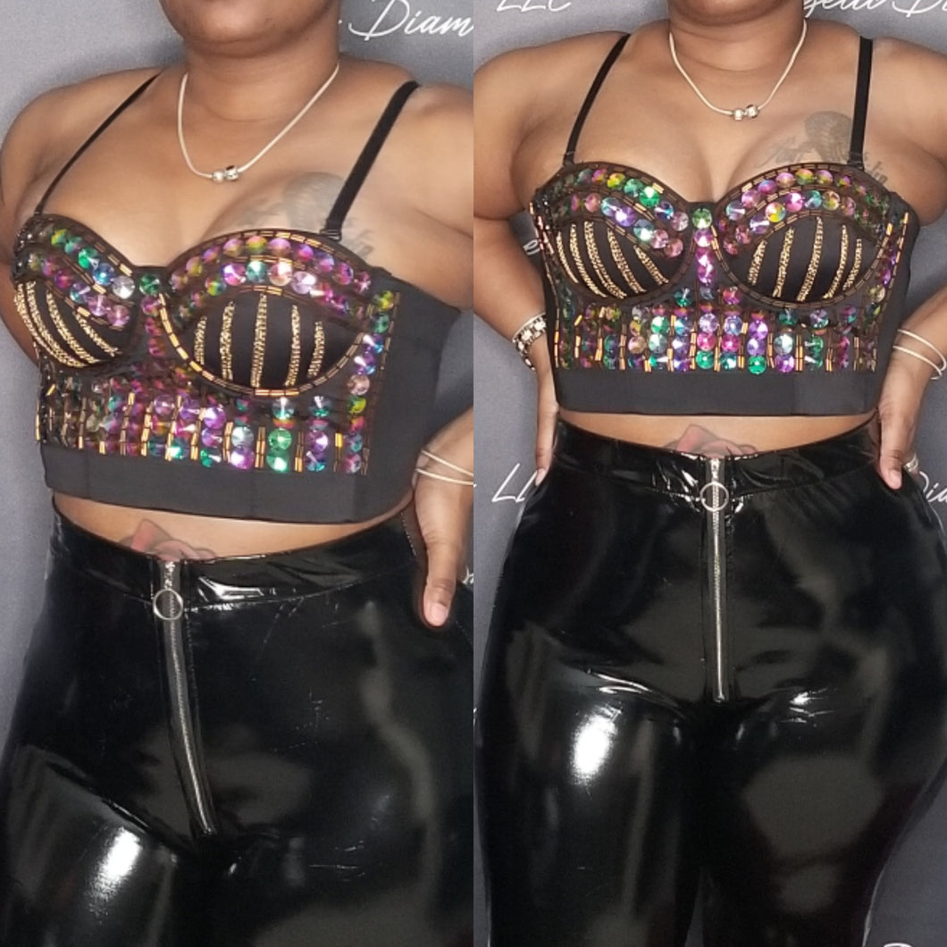 Sexy gemstone bustier