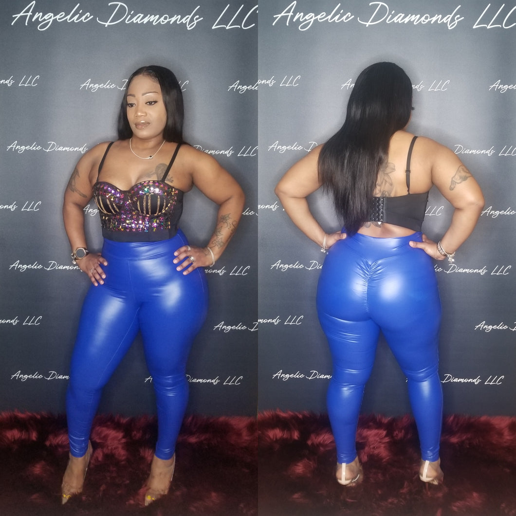 Blue leggings