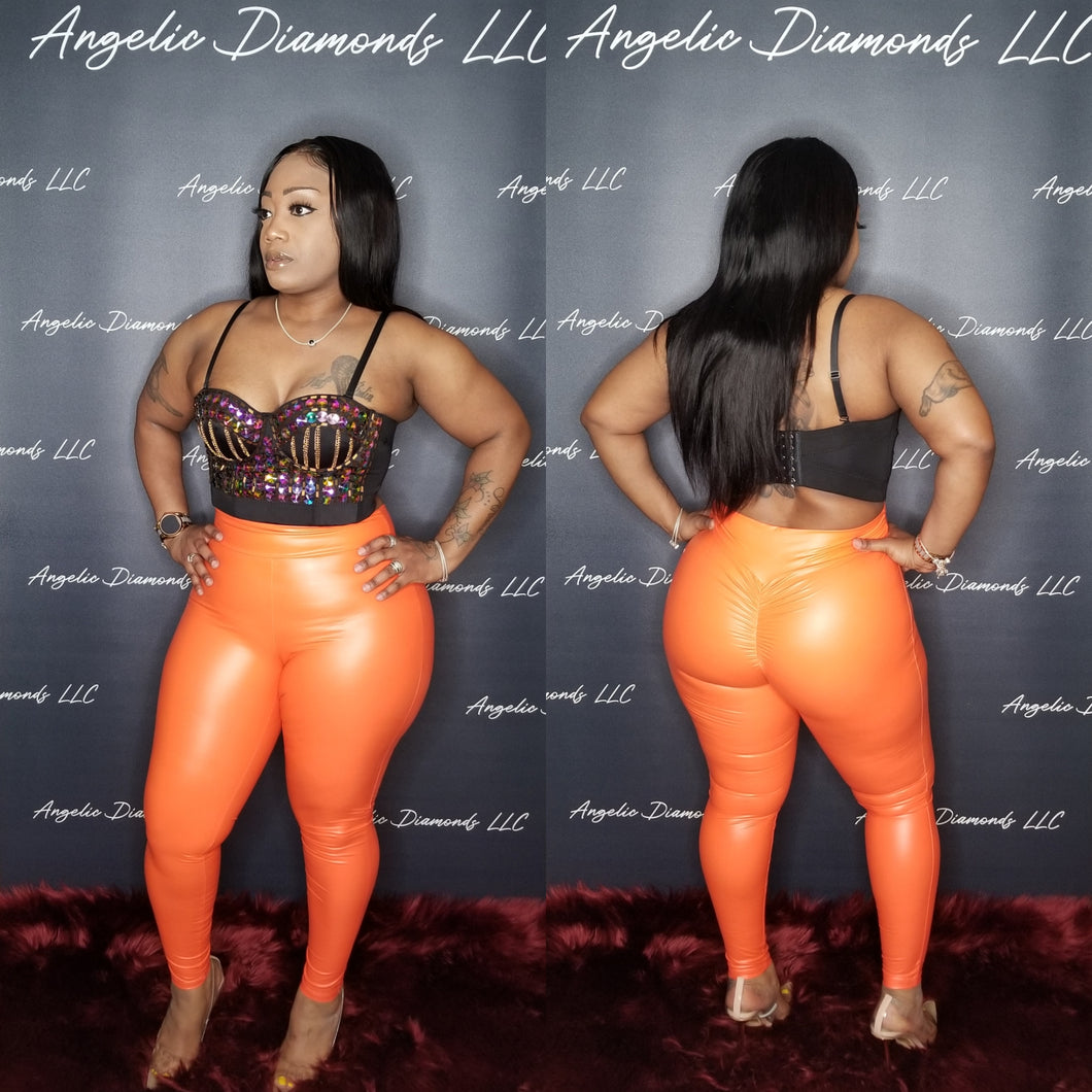 Orange leggings