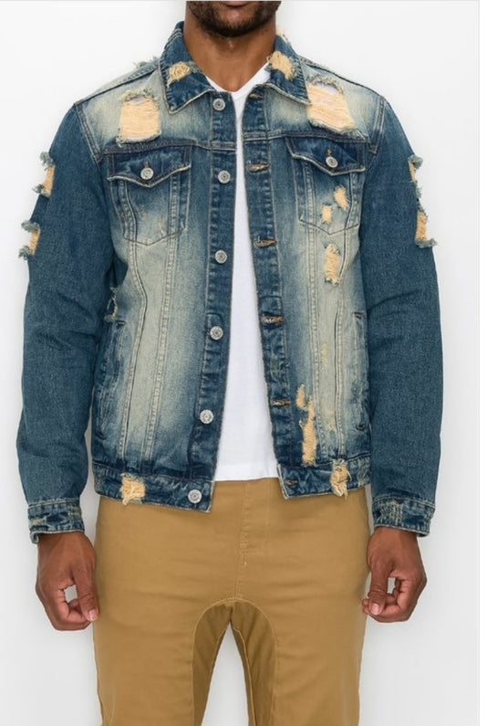 Men's dark jean jacket