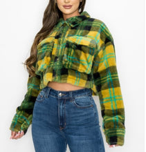Load image into Gallery viewer, Green plaid jacket
