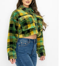 Load image into Gallery viewer, Green plaid jacket
